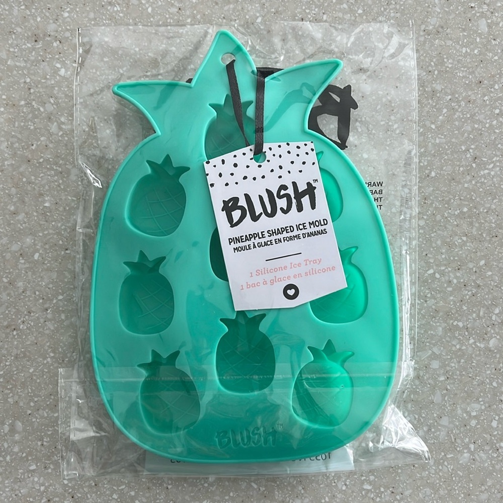 NEW Blush Pineapple Shaped Silicone Ice Cube, Soap, Candle, Chocolate Mold Tray